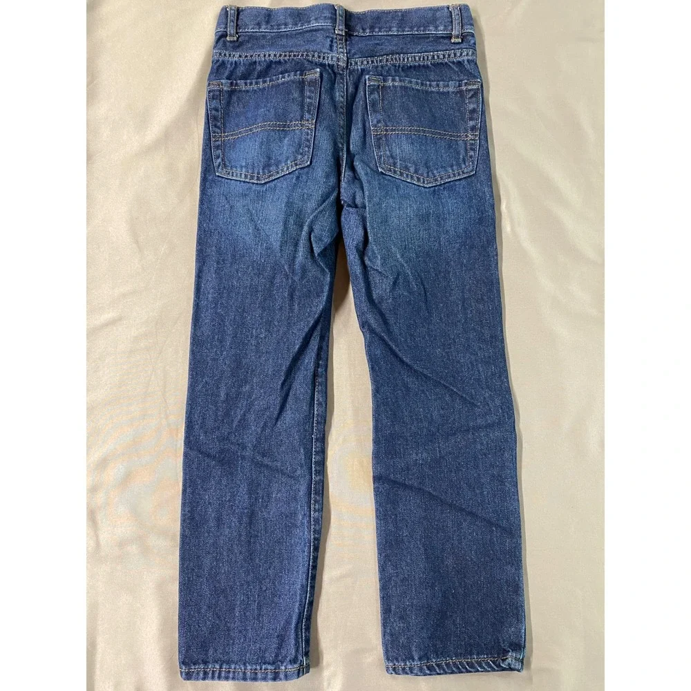 The Childrens Place Straight Leg Jeans - Size 8 Kids Denim Pants‎ Dark Wash